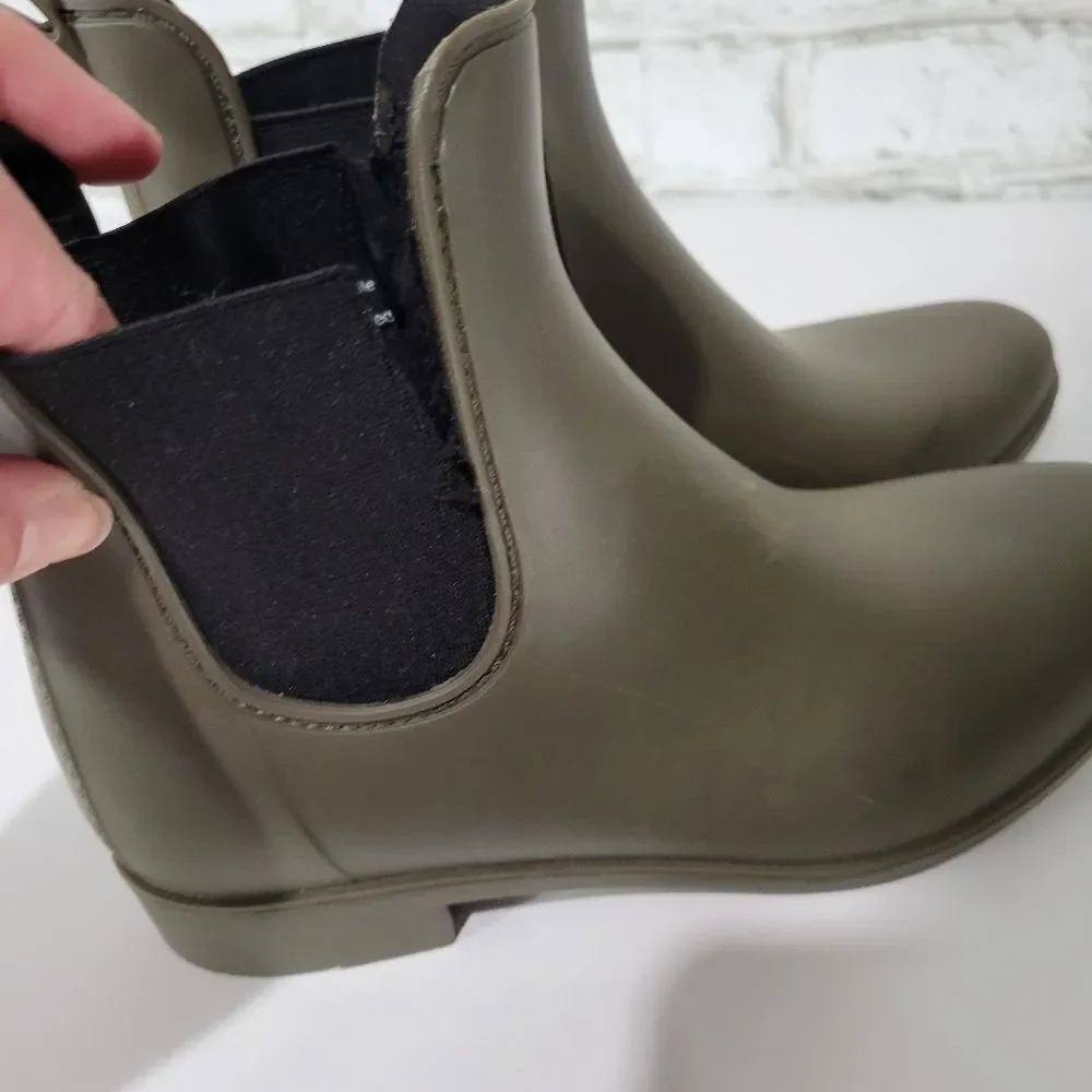 Merona green cute rain boots